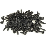 Lot de 100 vis acier zingué noir diamètre 3.5 mm, longueur 16 mm, tête cylindrique bombée