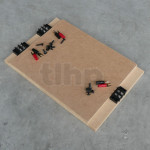 Kit support pour filtre passif avec câblage en l'air sur support panneau de bois, dimensions 267 x 182 mm