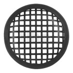 Grille haut-parleur, acier noir, diamètre 130 mm