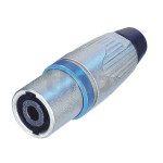 Fiche Neutrik Speakon NLT4MX, 4 points, mâle, corps métal, contacts laiton