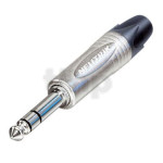 Fiche Neutrik NP3X, Jack 6.35 mm, mâle, 3 points, corps et contacts nickel