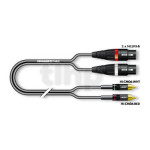 Câble audio Sommercable ON2F-0050-SW, longueur 50 cm, deux RCA mâle vers deux XLR femelle