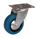 Roulette Guitel pivotante 100 mm polyamide bandage bleu