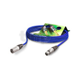 Câble Sommercable STAGE 22 HIGHFLEX équipé Neutrik XLR vers XLR, bleu, longueur 20m