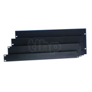 Panneau de rack 19" en U, noir acier 1U