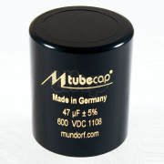 Condensateur Mundorf TubeCap 47µF ±5%, 600VDC/100VAC, Ø45xH60mm