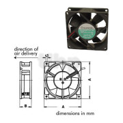 VENTILATEUR EBM / PAPST 12VCC ROULEMENT A BILLES 1