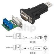 Convertisseur USB/RS485, Monacor DA-70157