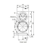 Paire d'ébénisteries finition blanc satin (avec grilles pour haut-parleurs) pour kit SB Acoustics Micro C