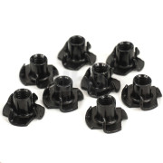Lot de 8 écrous à frapper M6, noir, longueur 10.5 mm