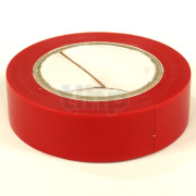 Rouleau d'adhésif PVC souple rouge, largeur 15 mm, longueur 10 m, résistance à l'abrasion, la corrosion et l'humidité