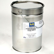 Pot de peinture professionnelle 12kg Warnex noire texturée, spéciale pour enceinte, application au rouleau "nid d'abeille"