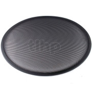 Grille haut-parleur ronde, acier noir, trous ronds, diamètre extérieur 460 mm (+/-2mm), pour haut-parleur 18 pouce