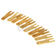 Lot de 10 connecteurs plat mâle 2.8 mm plaqué or, pour cosses Fast-on 2.8 mm