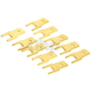 Lot de 10 connecteurs plat mâle 4.8 mm plaqué or, pour cosses Fast-on 4.8 mm