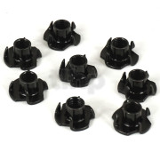 Lot de 8 écrous à frapper M8, noir, longueur 10 mm