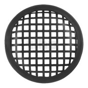 Grille haut-parleur, acier noir, diamètre 130 mm