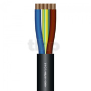 Câble secteur Sommercable SC-Rubberflex, au mètre, caoutchouc Ø19.5mm, noir, 5G6mm²