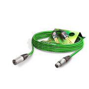 Câble Sommercable STAGE 22 HIGHFLEX équipé Neutrik XLR vers XLR, vert, longueur 50cm