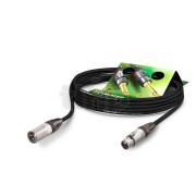 Câble Sommercable STAGE 22 HIGHFLEX équipé Neutrik XLR vers XLR, noir, longueur 10m