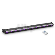 STOCK B - Barre LED 12 x 3 W UV noire avec télécommande infrarouge