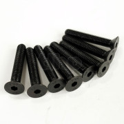 Lot de 8 vis acier zingué noir diamètre M5, longueur 30 mm, tête fraisée