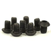 Lot de 8 vis acier zingué noir diamètre M6, longueur 8 mm, tête bombée