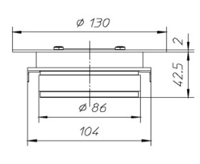 drawing & mounting du tweeter à compression Ciare Tweeter à compression Ciare CT267, 4 ohm, 1 pouce