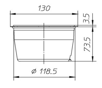 drawing & mounting du haut parleur à cône Ciare Haut-parleur Ciare HM130, 8 ohm, 5 pouce