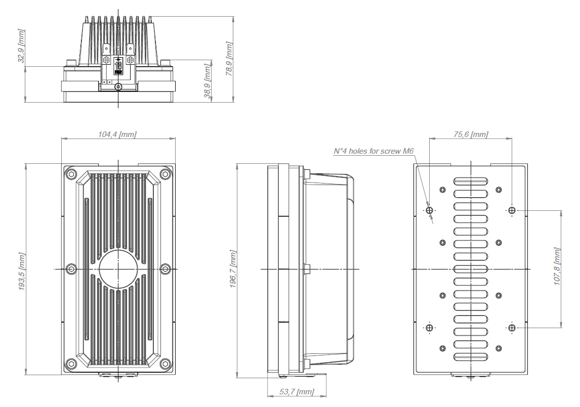 drawing & mounting du haut-parleur amt Eighteen Sound Tweeter AMT 18 Sound AMT200P, 8 ohm