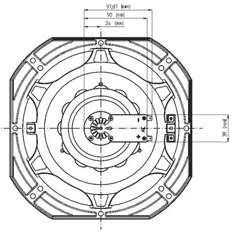 Image Drawing & Mounting (2/2) haut parleur à cône Eighteen Sound Haut-parleur 18 Sound 10NMBA520, 8 ohm, 10 pouce