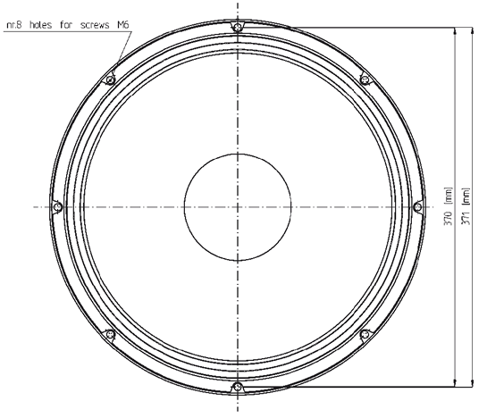 Image Drawing & Mounting (2/2) haut parleur à cône Eighteen Sound Haut-parleur 18 Sound 15ND930, 4 ohm, 15 pouce