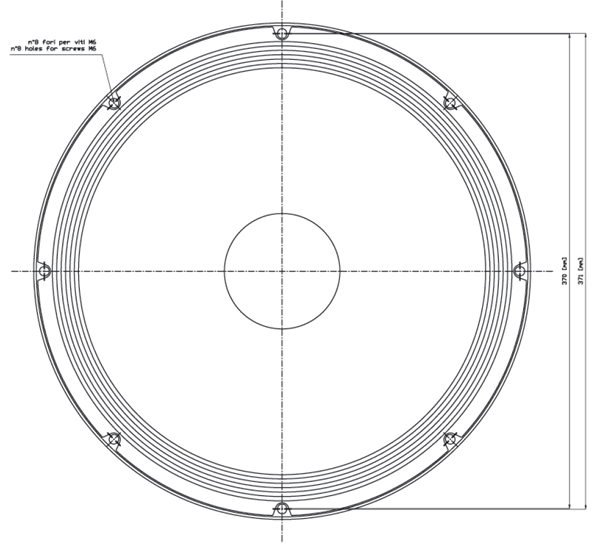 Image Drawing & Mounting (2/2) haut parleur à cône Eighteen Sound Haut-parleur 18 Sound 15NMB420, 4 ohm, 15 pouce