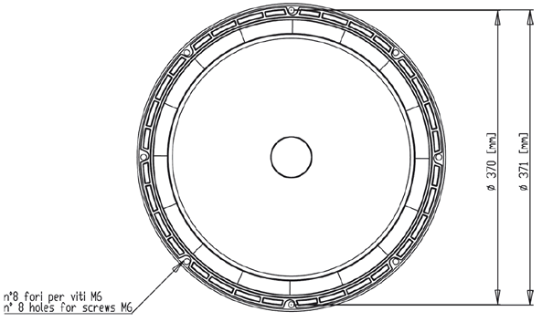 Image Drawing & Mounting (2/2) haut parleur à cône Eighteen Sound Haut-parleur 18 Sound 15NW530, 8 ohm, 15 pouce