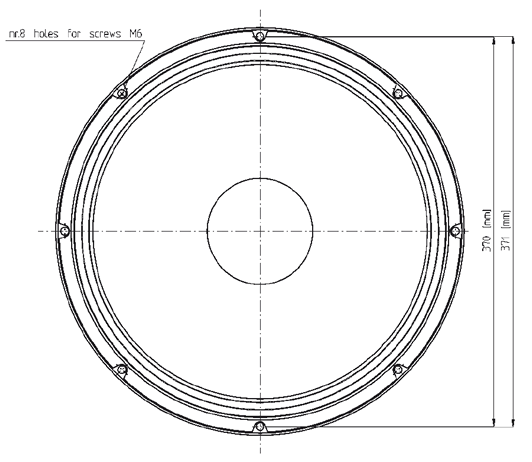 Image Dimensions & Montage (2/2) haut parleur à cône Eighteen Sound Haut-parleur 18 Sound 15W700, 8 ohm, 15 pouce
