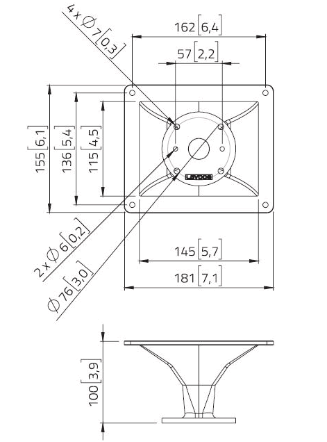 drawing & mounting du pavillon LaVoce Pavillon Lavoce HD1004, gorge 1.0 pouce