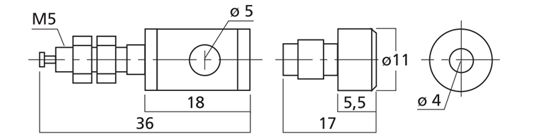 Image Drawing & Mounting bornier enceinte Monacor Paire de bornes haut-parleur plaqué or, à visser ou fiche banane, 11 x 36 mm, Monacor BP-260G