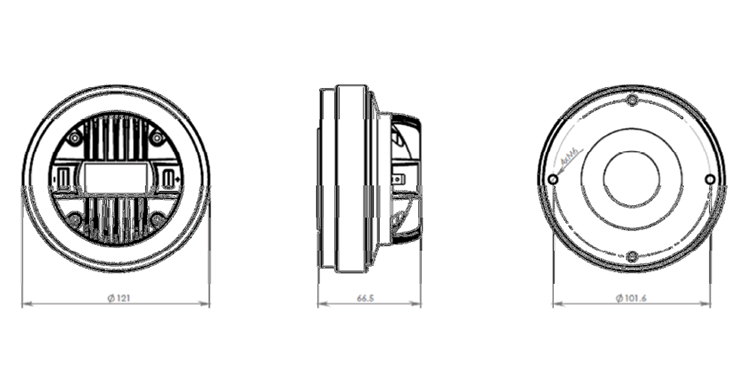 drawing & mounting du moteur de compression Oberton Moteur de compression Oberton D3644, 16 ohm, 1.4 pouce
