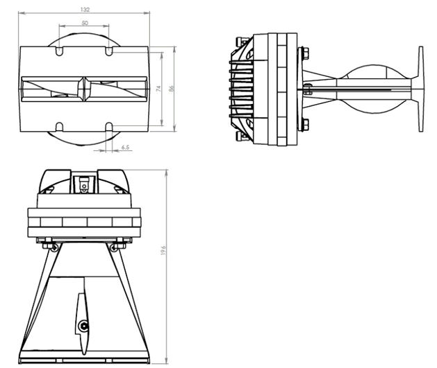 Image Drawing & Mounting compression line-array Oberton Moteur Line-Array Oberton WS5, 16 ohm, 5x1 pouce