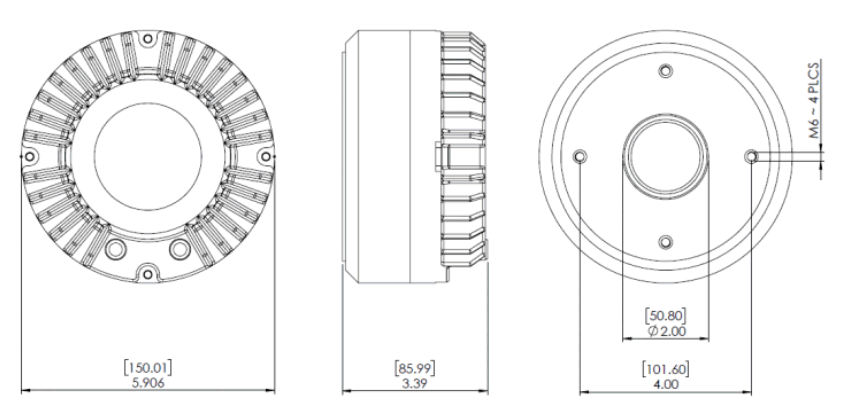 drawing & mounting du moteur de compression Radian Moteur de compression Radian 950PB, 8 ohm, sortie 2.0 pouce
