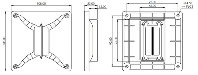drawing & mounting du pavillon Radian Guide d'ondes pour Radian LT2