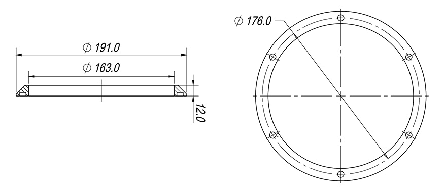 drawing & mounting du grille SB Acoustics Paire de cache tissu noir magnétique pour haut-parleurs SB Acoustics SATORI MW19P, MW19PF et MW19PNW