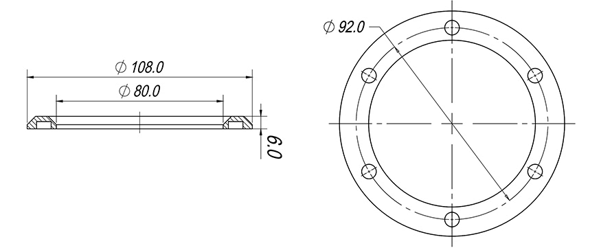 drawing & mounting du grille SB Acoustics Paire de cache tissu noir magnétique pour tweeters SB Acoustics TW29B, TW29BN, TW29D, TW29DN, TW29RN et TW29TXN