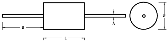 drawing & mounting du condensateur SCR Condensateur SCR MKP 16µF série PB (400VDC)
