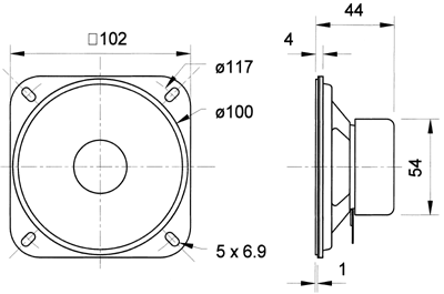 VIS FR 10-4: Haut-parleur à large bande VISATON, 10 cm, 4 ohms