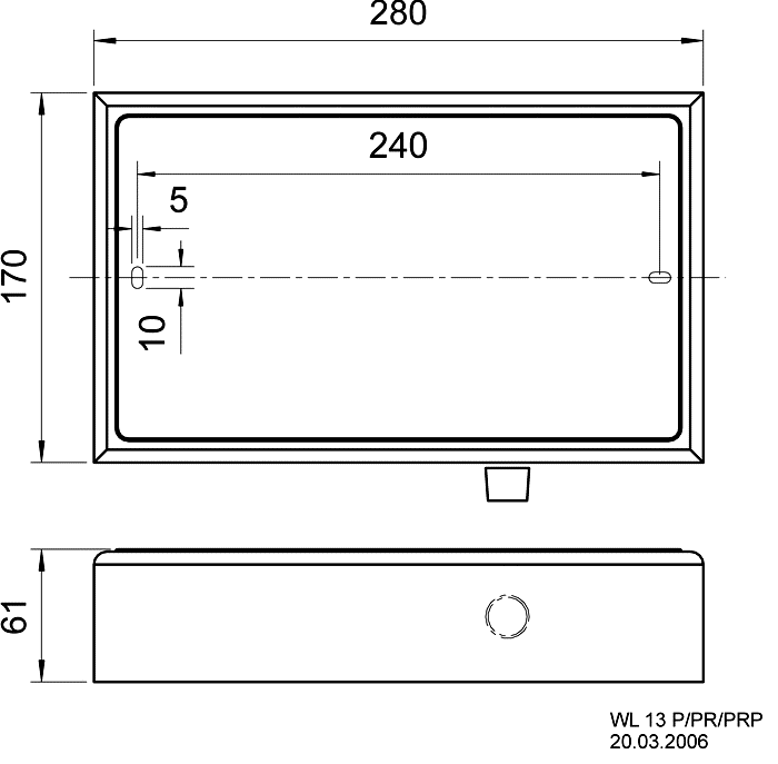 drawing & mounting du inwall speaker Visaton Enceinte passive 100V, 1 voie, 1  haut-parleur 13 cm large-bande, 6W, Visaton WL 13 PR, blanc, avec contrôle du volume et relais de priorité