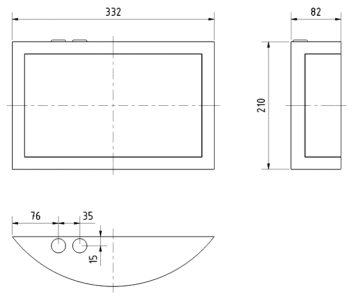 drawing & mounting du hp 100v Visaton Haut-parleur 100V Visaton WL 21.33