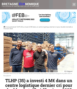 TLHP in Bretagne Economique on 12th Septembre 2022
