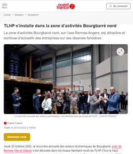 TLHP dans le Ouest-France du 26 Octobre 2022