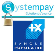 Paiement carte bancaire sécurisé par Systempay Cyberplus de la Banque Populaire